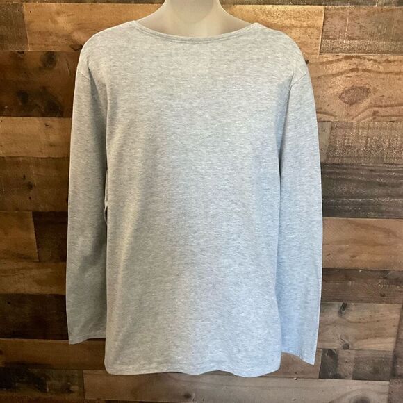 Just My Size Tee Shirt Jolly Holly Days Graphic Wreath Grey Green Red Yellow 1X - Picture 9 of 10